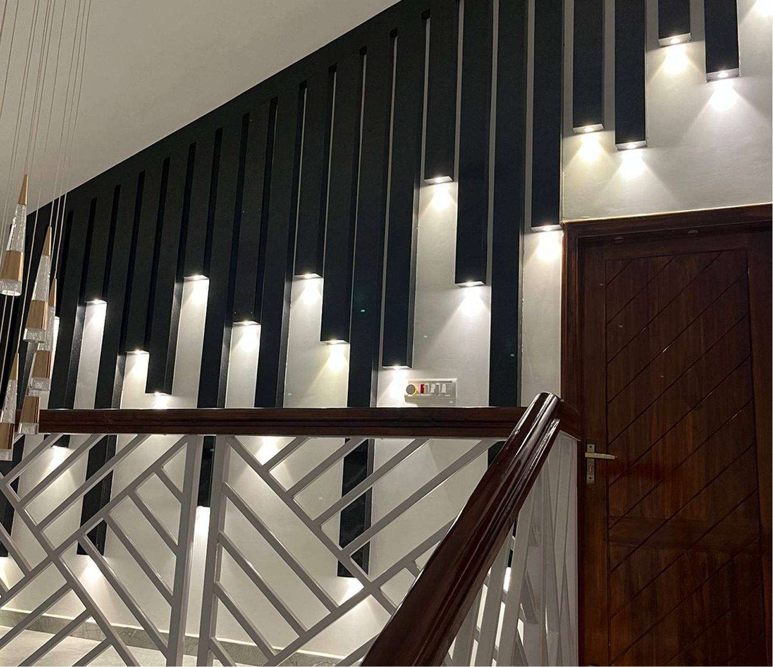 Refined entrance and staircase at Classy Villa